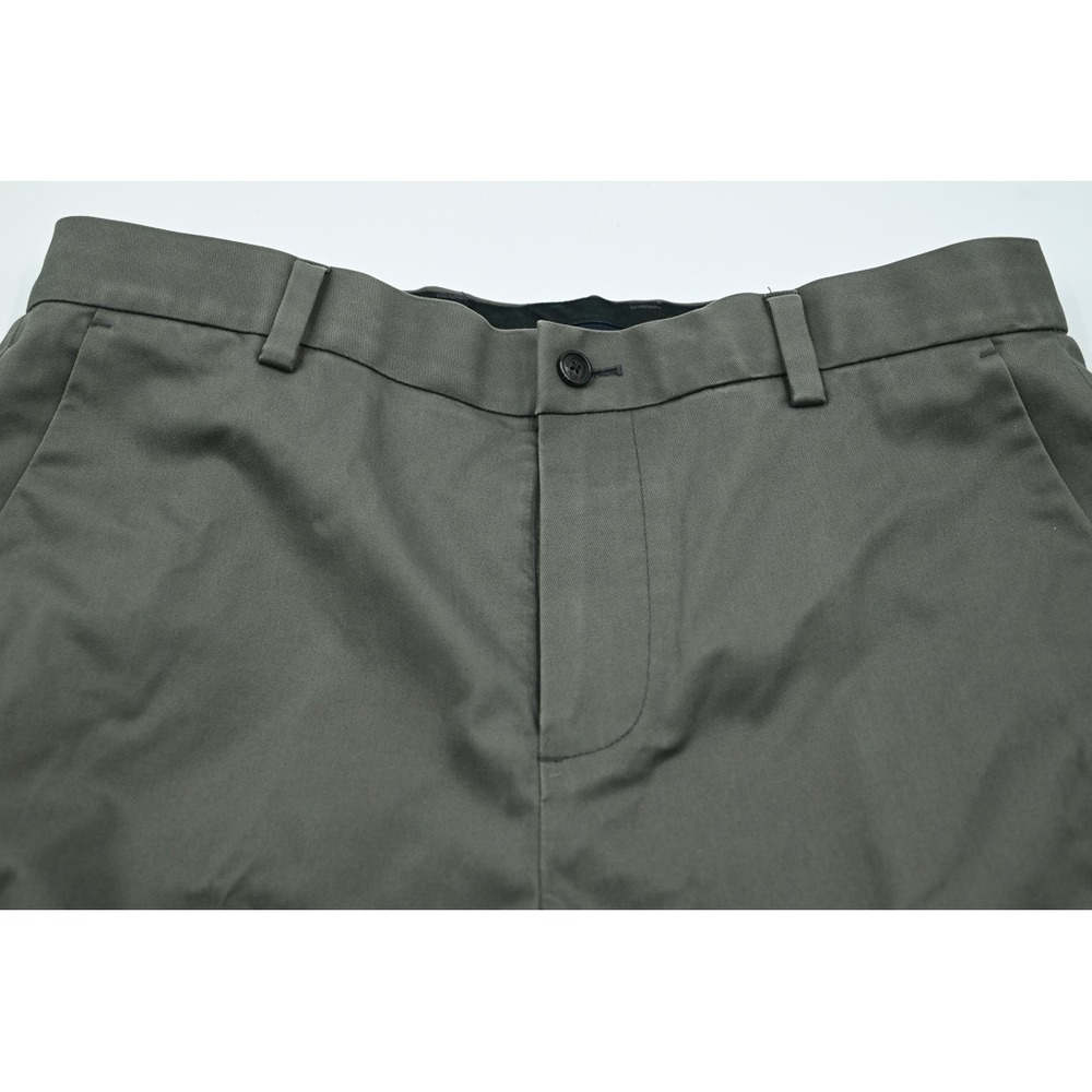 Brooks Brothers Advantage Chino Regular Fit Olive Green Stretch Pants 33x30